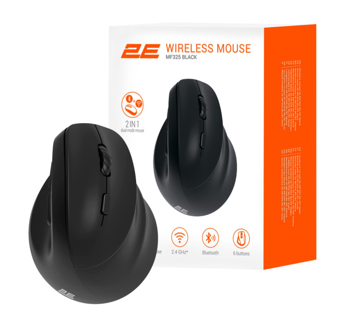 2E Миша бездротова 2E MF325 Black (2E-MF325WBK)