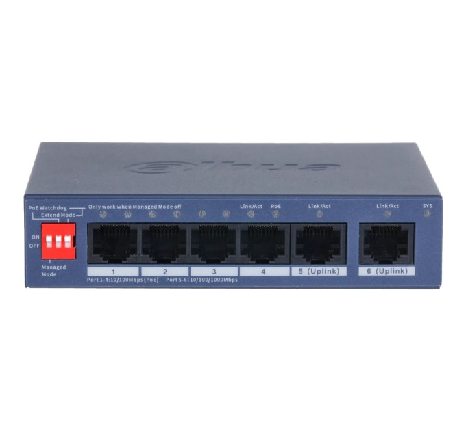 DAHUA Technology Комутатор Dahua DH-CS4006-4ET2GT-36 PoE