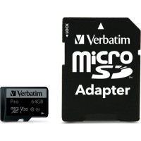 Карта пам'яті Verbatim 64GB microSDXC class 10 UHS-III PRO (47042)