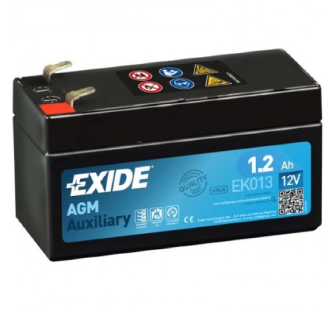 EXIDE Акумулятор автомобільний EXIDE START-STOP AGM 1,2Ah (+/-) (18CCA) (EK013)