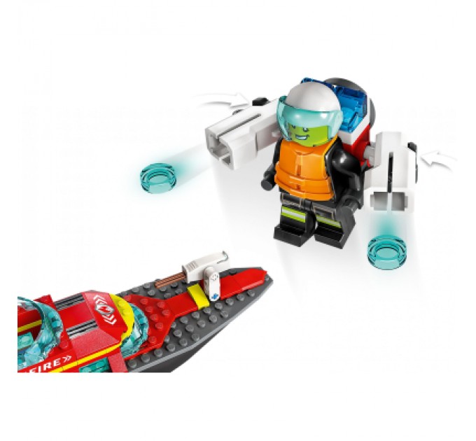 LEGO Конструктор LEGO City Човен пожежної бригади 144 деталі (60373)
