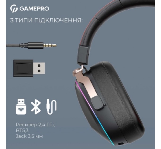 GamePro Навушники GamePro Asgard Valkyria RGB Tri-Mod (HSW249B)