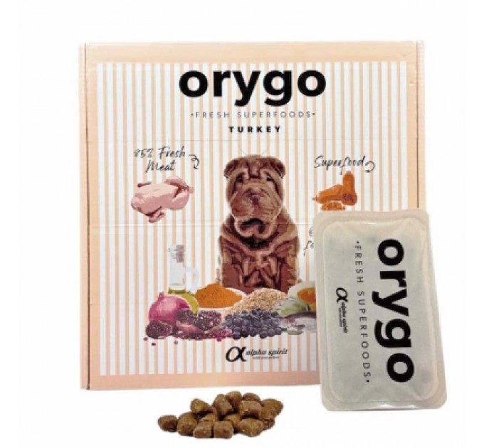 Orygo Напіввологий корм для собак Orygo Turkey (18х200 г) 3.6 кг (8436586312138)