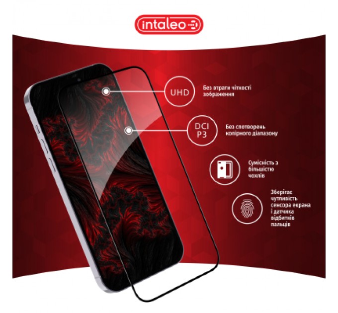 Intaleo Скло захисне Intaleo Full Glue Xiaomi Redmi 13C Black (1283126583230)