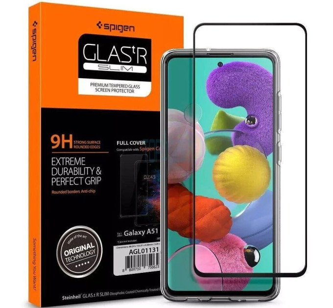 Spigen Захисне скло Spigen Glas.tR Slim для Samsung Galaxy A51 SM-A515 Black (AGL01372) 2шт