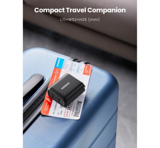 Ugreen Зарядний пристрій Ugreen CD161 36W 2xUSB QC 3.0 Charger (Black) (10216)