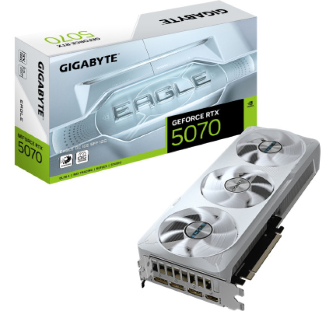 GIGABYTE Відеокарта GIGABYTE GeForce RTX5070 12Gb EAGLE OC ICE SFF (GV-N5070EAGLEOC ICE-12GD)