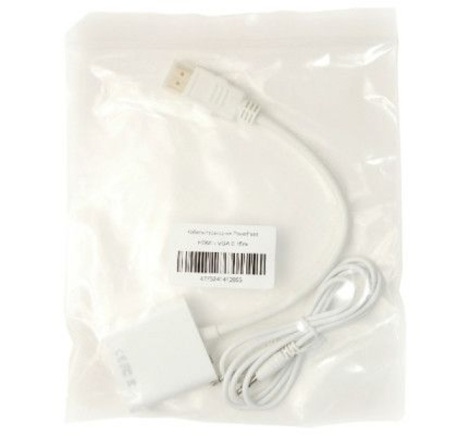 PowerPlant Перехідник HDMI to VGA 0.15m PowerPlant (KD00AS1285)