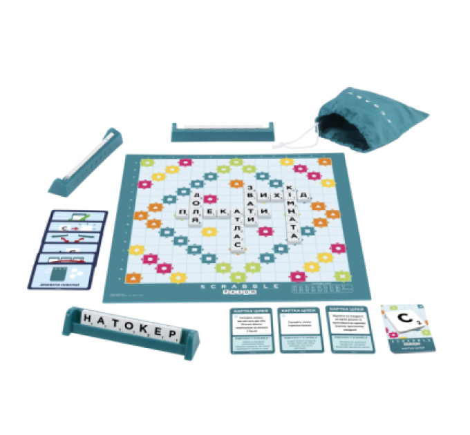 Scrabble Настільна гра Scrabble Скрабл Оригінал українською (HXW21)