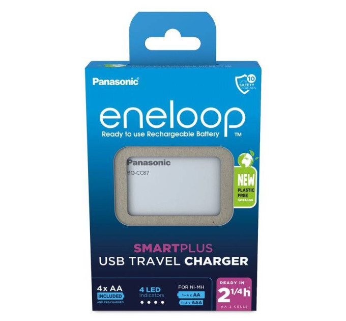 Panasonic Зарядний пристрій Panasonic Eneloop ready USB in/out з функцією Power Bank