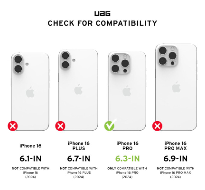 UAG Чохол до мобільного телефона UAG iPhone 16 Pro Plyo Magsafe LE Black/Clear Ombre (11448011404G)