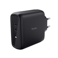 Зарядний пристрій Trust Maxo 65W 2xUSB-C PD black (25380_TRUST)