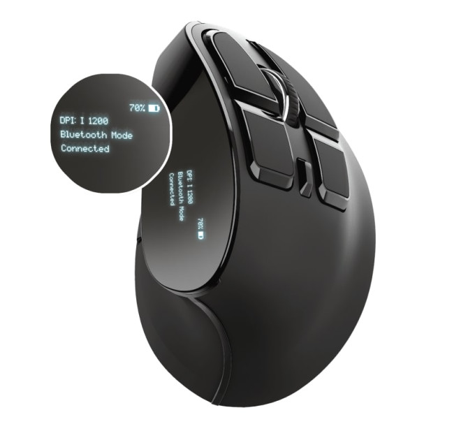 Trust Миша бездротова Trust Voxx Rechargeable Ergonomic Black (23731)
