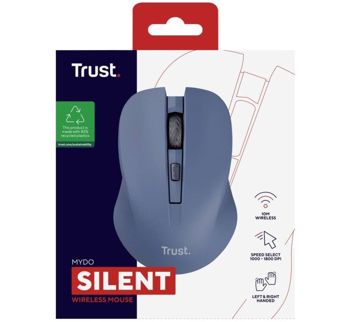 Trust Миша бездротова Trust Mydo Silent Wireless Blue (25041)