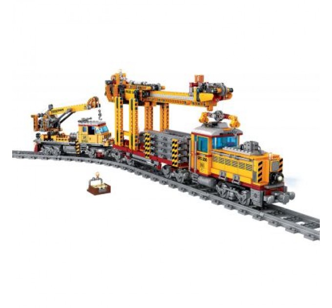 ZIPP Toys Конструктор ZIPP Toys Потяг DPK32 з рельсами, жовтий на радіокеруванні (98253)