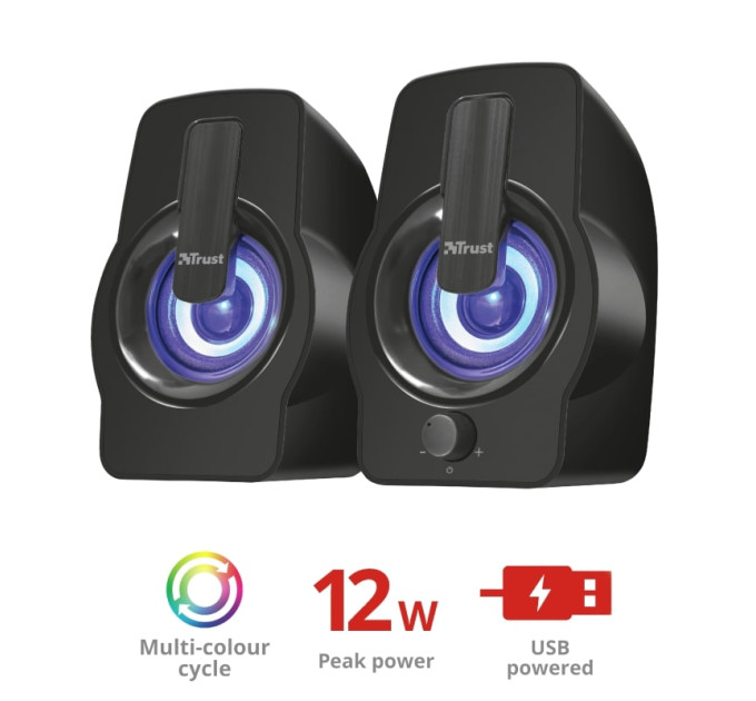 Trust Акустична система Trust 2.0 Gemi RGB Black (22948)