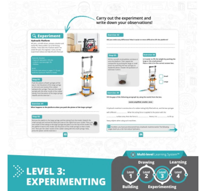 Engino Конструктор Engino Stem Як працює гідравліка? (STL24)