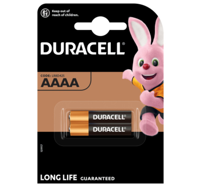 Duracell Батарейка AAAA спеціальна лужна LR8D425 1,5V, 2 шт. в упаковці Duracell (5007466)