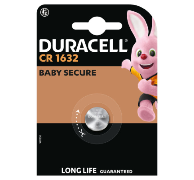 Duracell Батарейка CR 1632 спеціальна літієва типу таблетка 1632 3V, 1 шт. в упаковці Duracell (5011068)