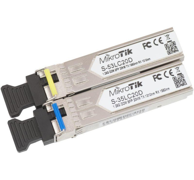 Mikrotik Модуль SFP Mikrotik S-35/53LC20D, 1.25 G, 20 км, LC (S-3553LC20D)