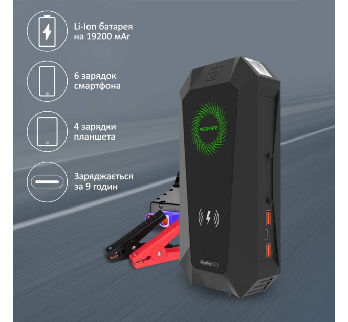 Promate Універсальна мобільна батарея Promate HexaBolt-20 Black 19200mAh