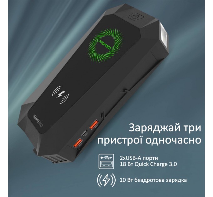 Promate Універсальна мобільна батарея Promate HexaBolt-20 Black 19200mAh