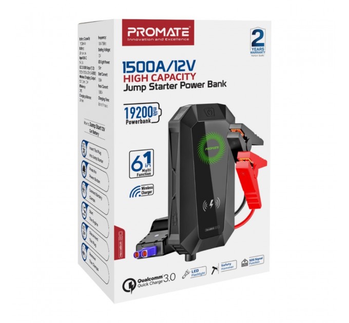 Promate Універсальна мобільна батарея Promate HexaBolt-20 Black 19200mAh