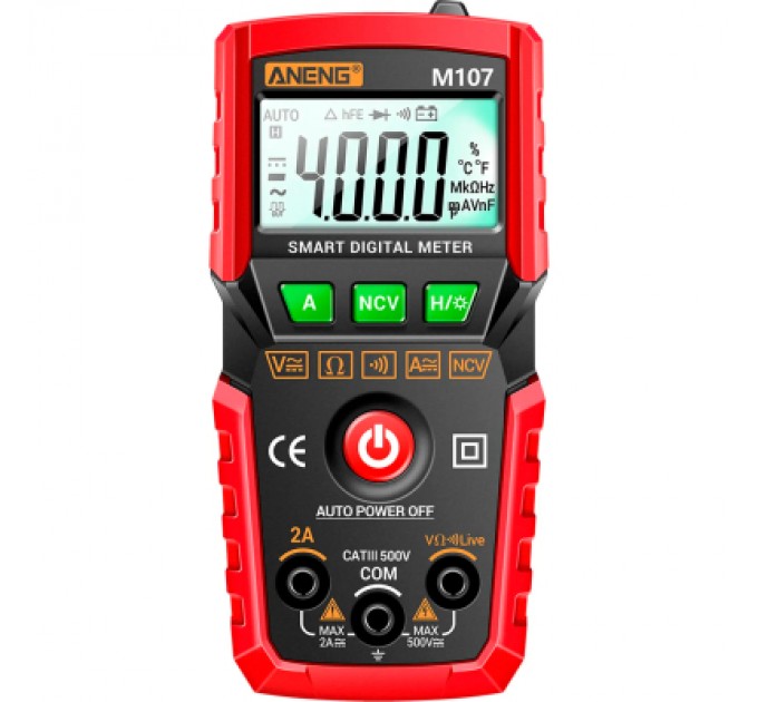 ANENG Цифровий мультиметр ANENG M107, V, A, R, C, T (M107)