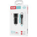 XO Автомобільний зарядний пристрій XO TZ09 (2USB, 2.4A) Black (6920680873500) + кабель USB Type-C