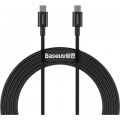 Baseus Дата кабель USB-C to USB-C 1.0m 5A Black Baseus (CATYS-B01)