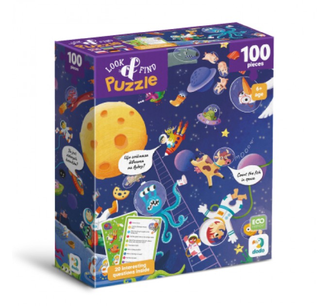 DoDo Пазл DoDo Шукай та знаходь Шалений космос, 100 елементів (300668)