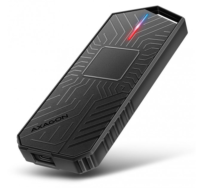 AXAGON Зовнішній металевий корпус USB-C 10 Гбит/с для M.2 NVMe и SATA SSD-дисків. Безгвинтове кріплення AXAGON