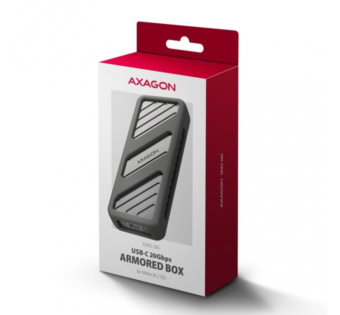 AXAGON Зовнішній металевий бокс USB-C 20 Гбит/с для дисків M.2 NVMe SSD AXAGON