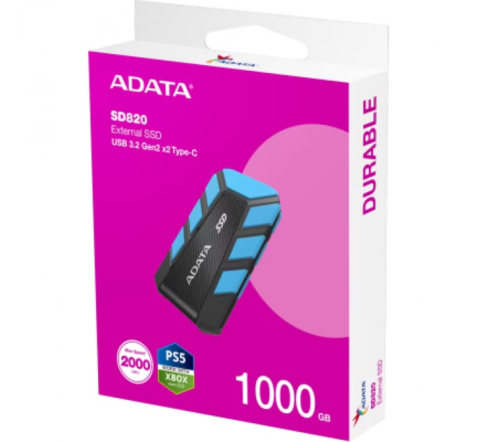 ADATA Накопичувач SSD USB 3.2 1TB SD820 ADATA (SD820-1000G-CBU)