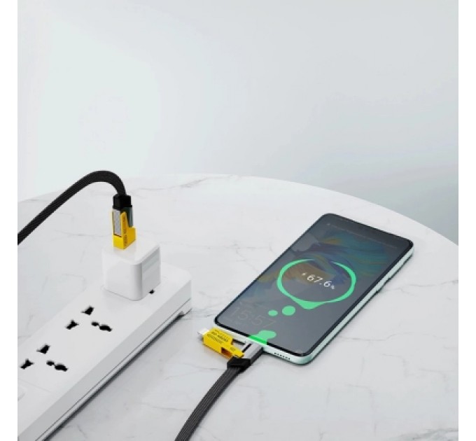 XO Дата кабель USB-C + USB A to USB-C + Lightning XO (NB283-CAI.gray)