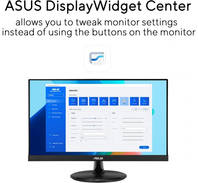 ASUS Монітор Asus 21.45" VP227HF (90LM0880-B01O71) VA Black 100Hz