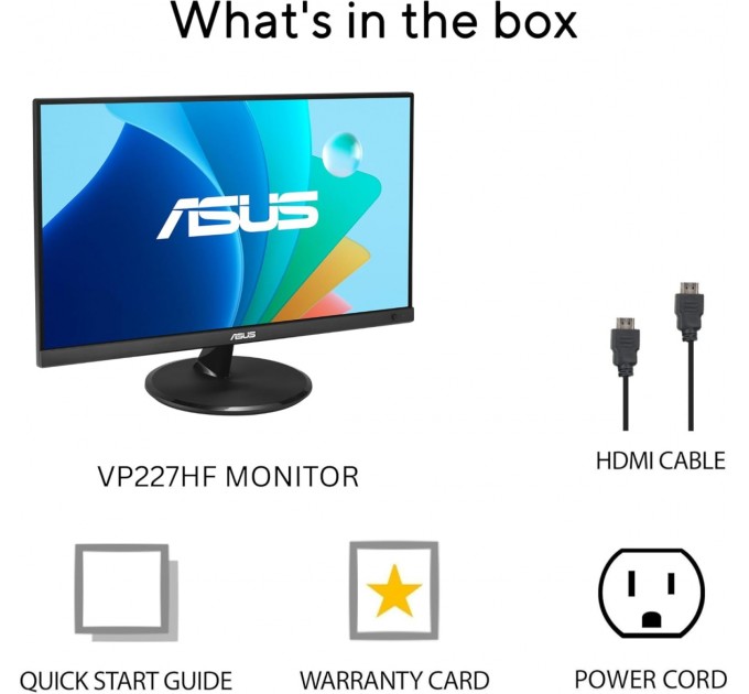ASUS Монітор Asus 21.45" VP227HF (90LM0880-B01O71) VA Black 100Hz
