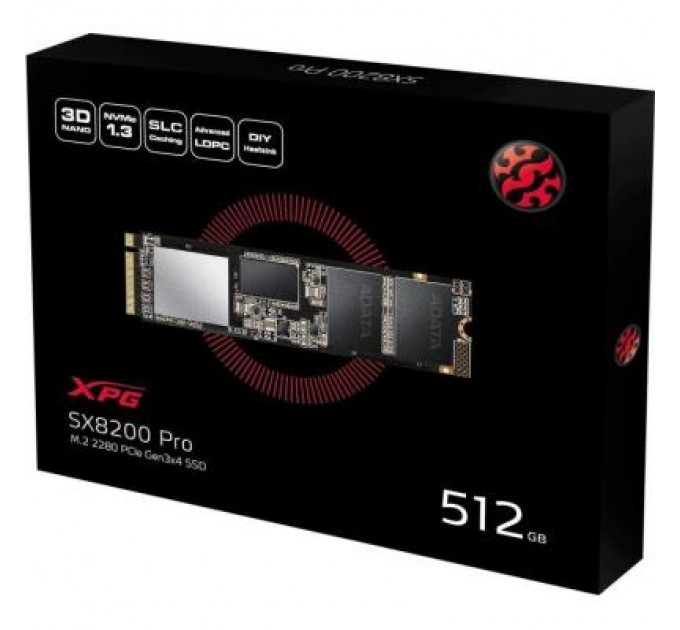 ADATA Накопичувач SSD M.2 2280 512GB ADATA (ASX8200PNP-512GT-C)