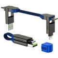 Rolling Square Дата кабель 6in1 inCharge X 0,14m 100W blue Rolling Square (X02WR)