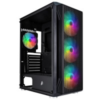 Корпус 1stPlayer X5-BK-4F1 Black без БЖ