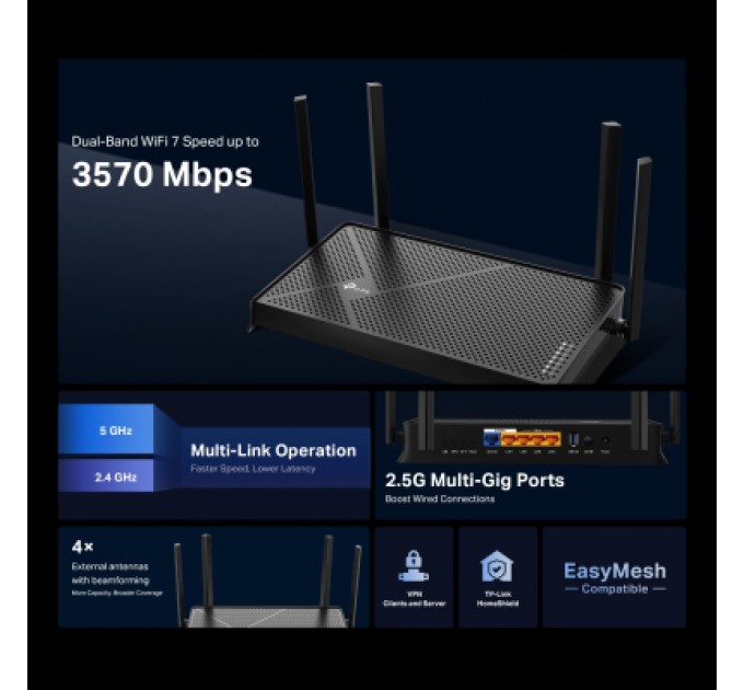 TP-Link Маршрутизатор TP-Link Archer BE230 (ARCHER-BE230)