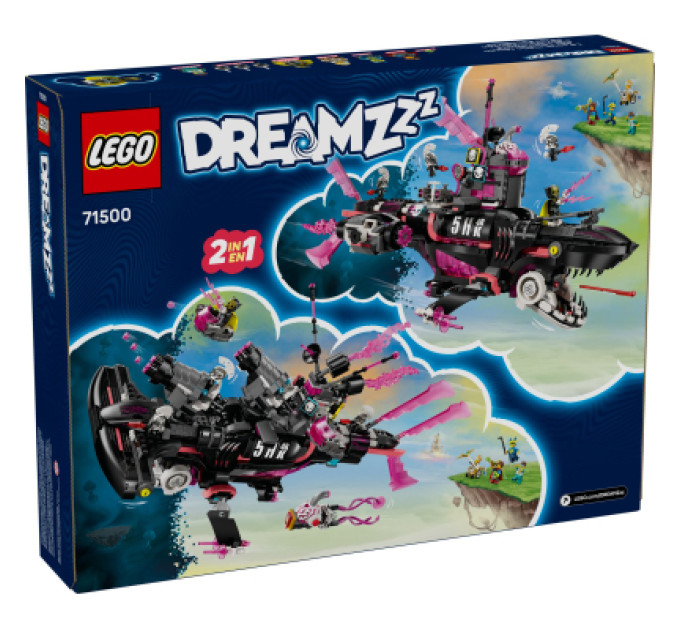 LEGO Конструктор LEGO DREAMZzz Жахливий підводний човен «Акула» (71500)