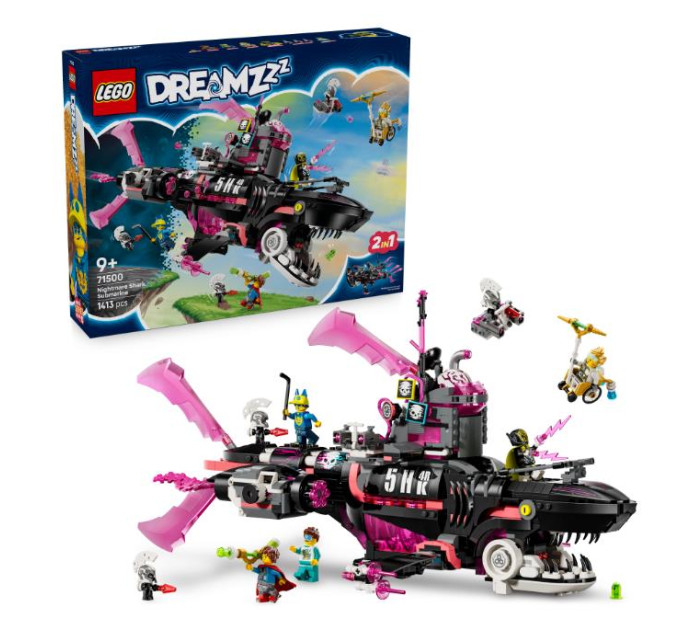 LEGO Конструктор LEGO DREAMZzz Жахливий підводний човен «Акула» (71500)