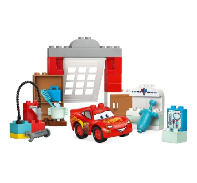 LEGO Конструктор LEGO DUPLO Disney та Pixar Тачки Візит МакКвіна в гараж Дока (10456)
