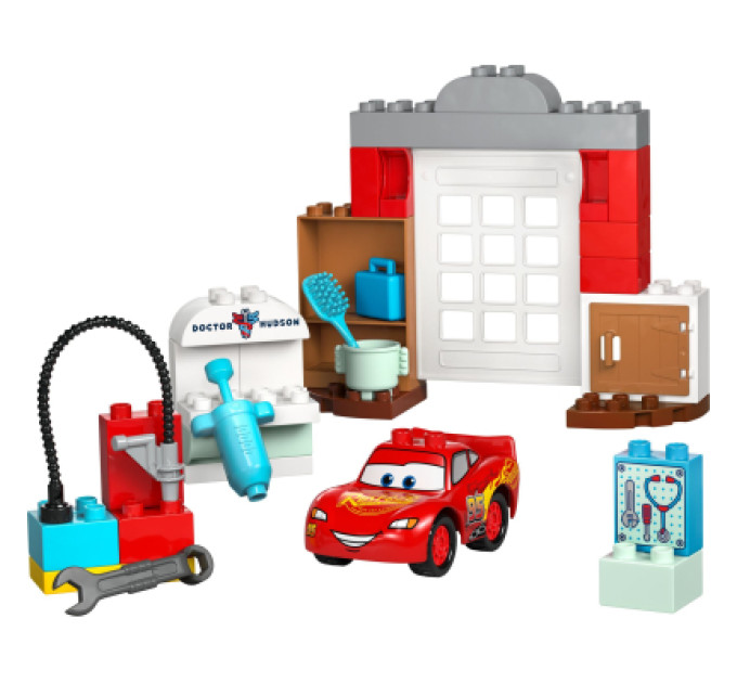 LEGO Конструктор LEGO DUPLO Disney та Pixar Тачки Візит МакКвіна в гараж Дока (10456)