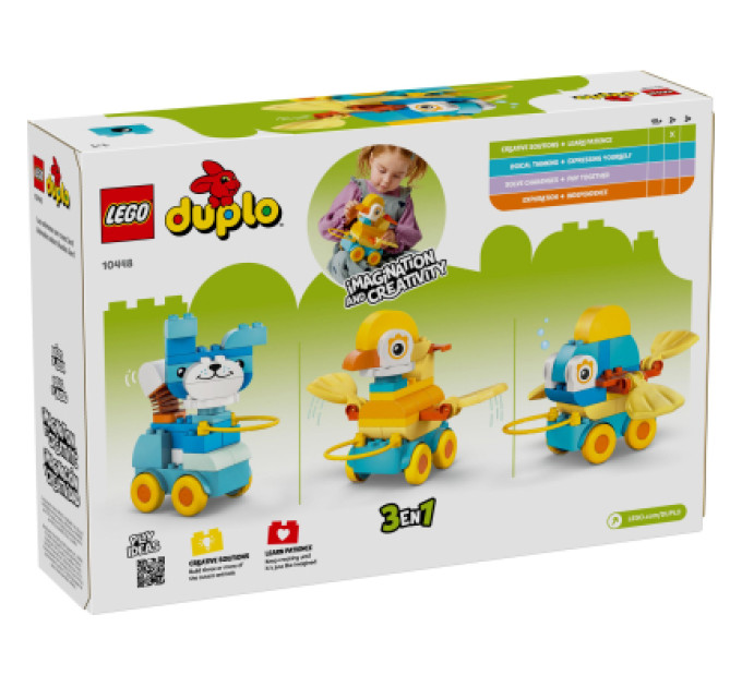 LEGO Конструктор LEGO DUPLO Тварини на колесах 3 в 1 (10448-)