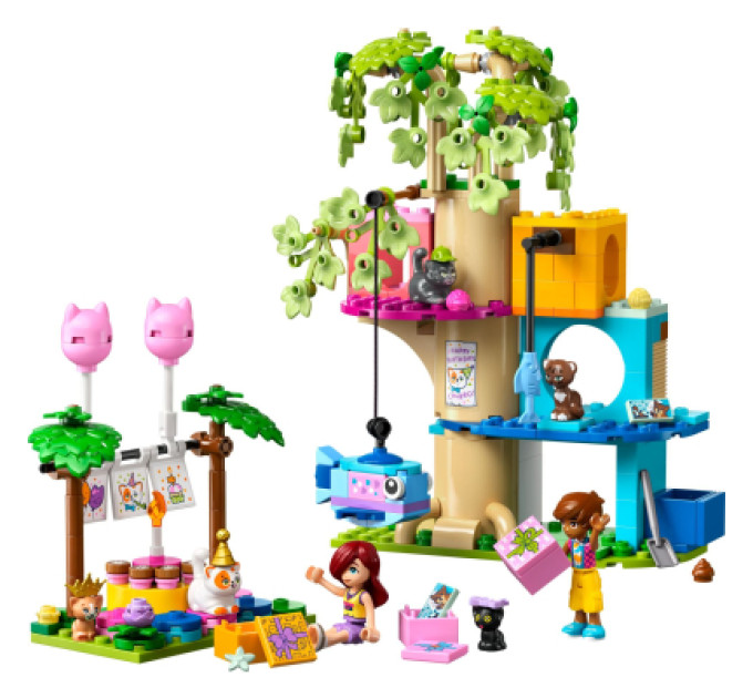 LEGO Конструктор LEGO Friends День народження кота та будинок на дереві (42666)