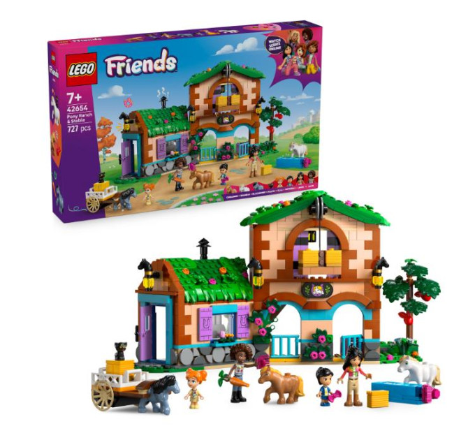 LEGO Конструктор LEGO Friends Ранчо та стайня поні (42654)