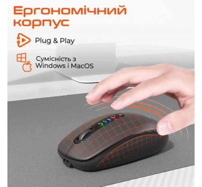 Meetion Мишка Meetion BTM100R Wireless/Bluetooth Black (MT-BTM100R-A)