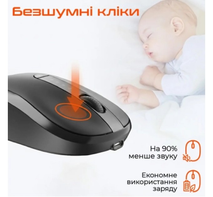 Meetion Мишка Meetion BTM185R Bluetooth/Wireless Black (MT-BTM185R-A)